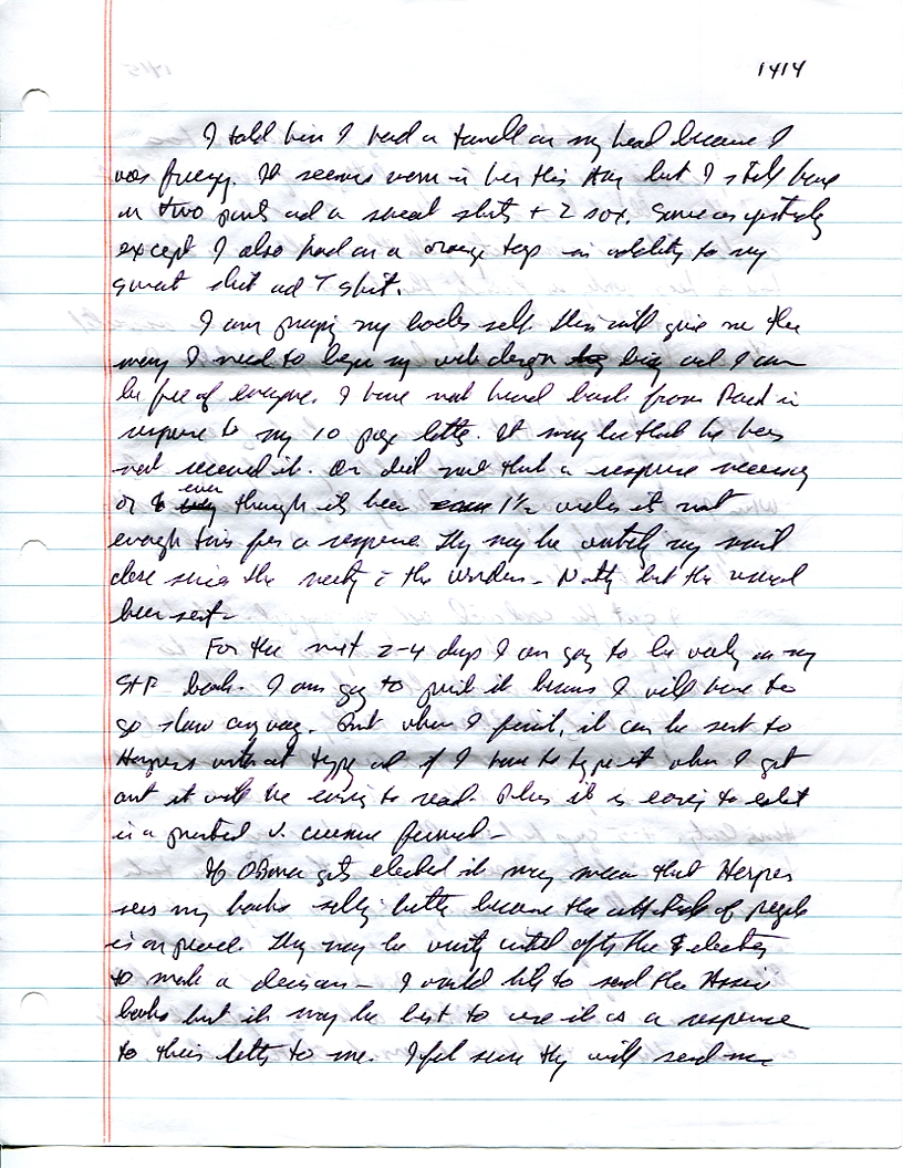 Dr John WorldPeace 2008 Prison Journal